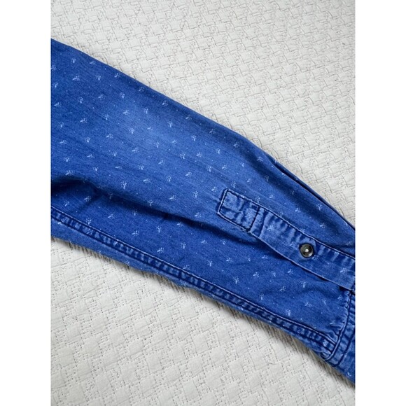 Marine Layer Washington‎ Button Down Shirt Long Sleeve Denim | Men’s Size Large - Picture 14 of 16